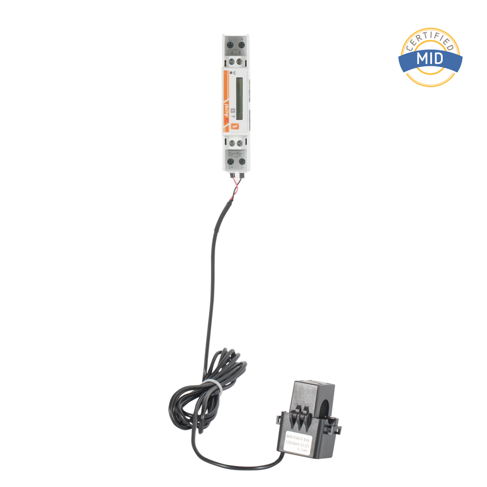 MID Certified AC Single Phase Energy Meter with Externi CT