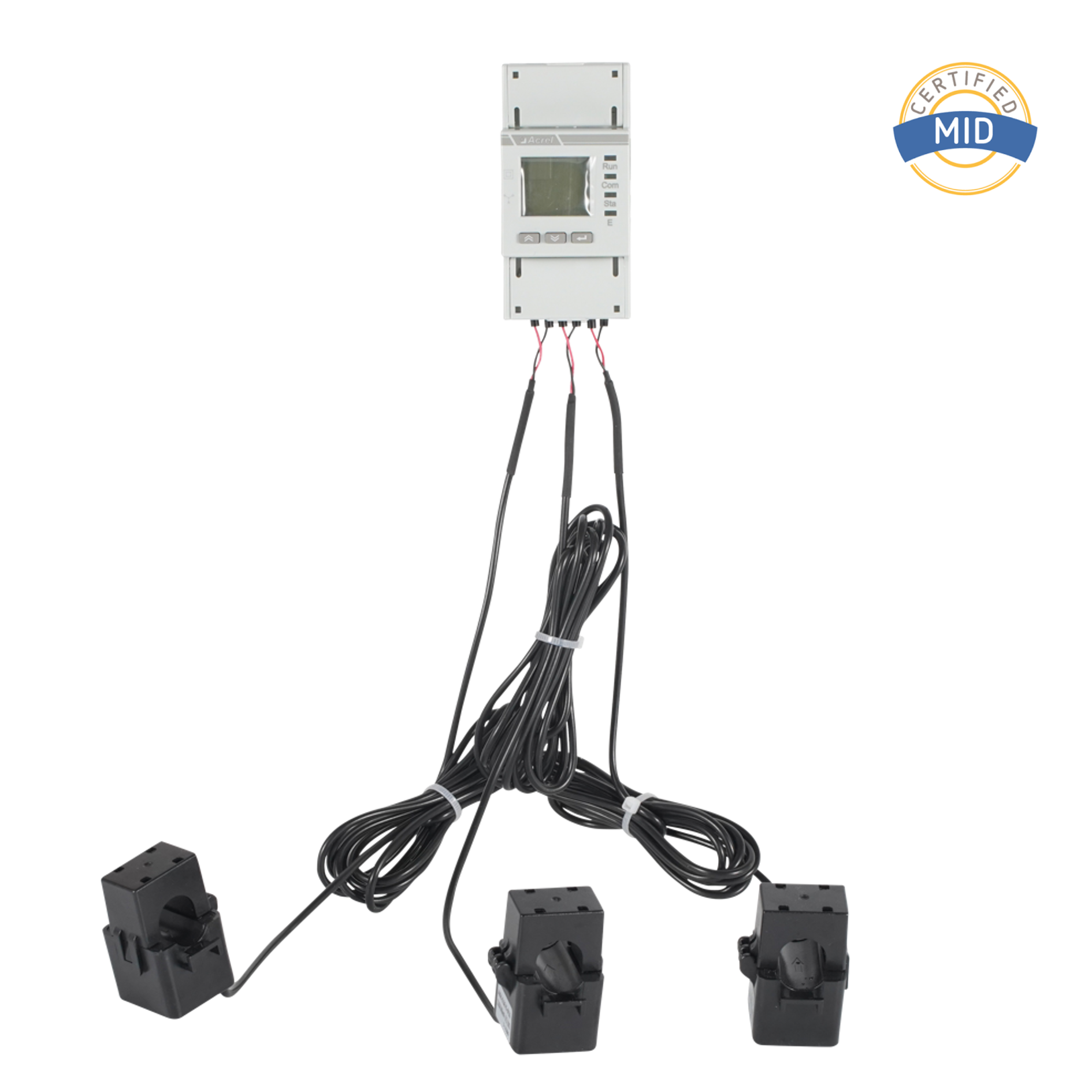 MED Certified AC Three Phase Energy Meter instructus Split Core CTs