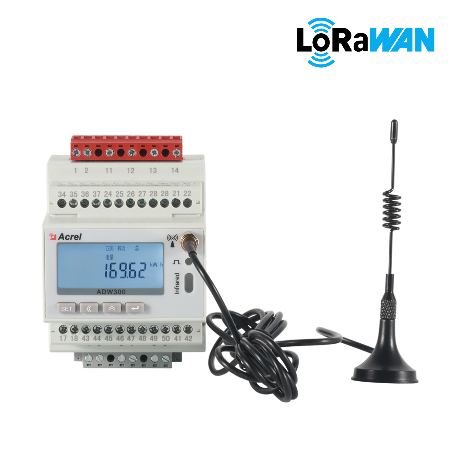AC Three Phase Wireless EU868MHz LoRaWAN Energy Meter